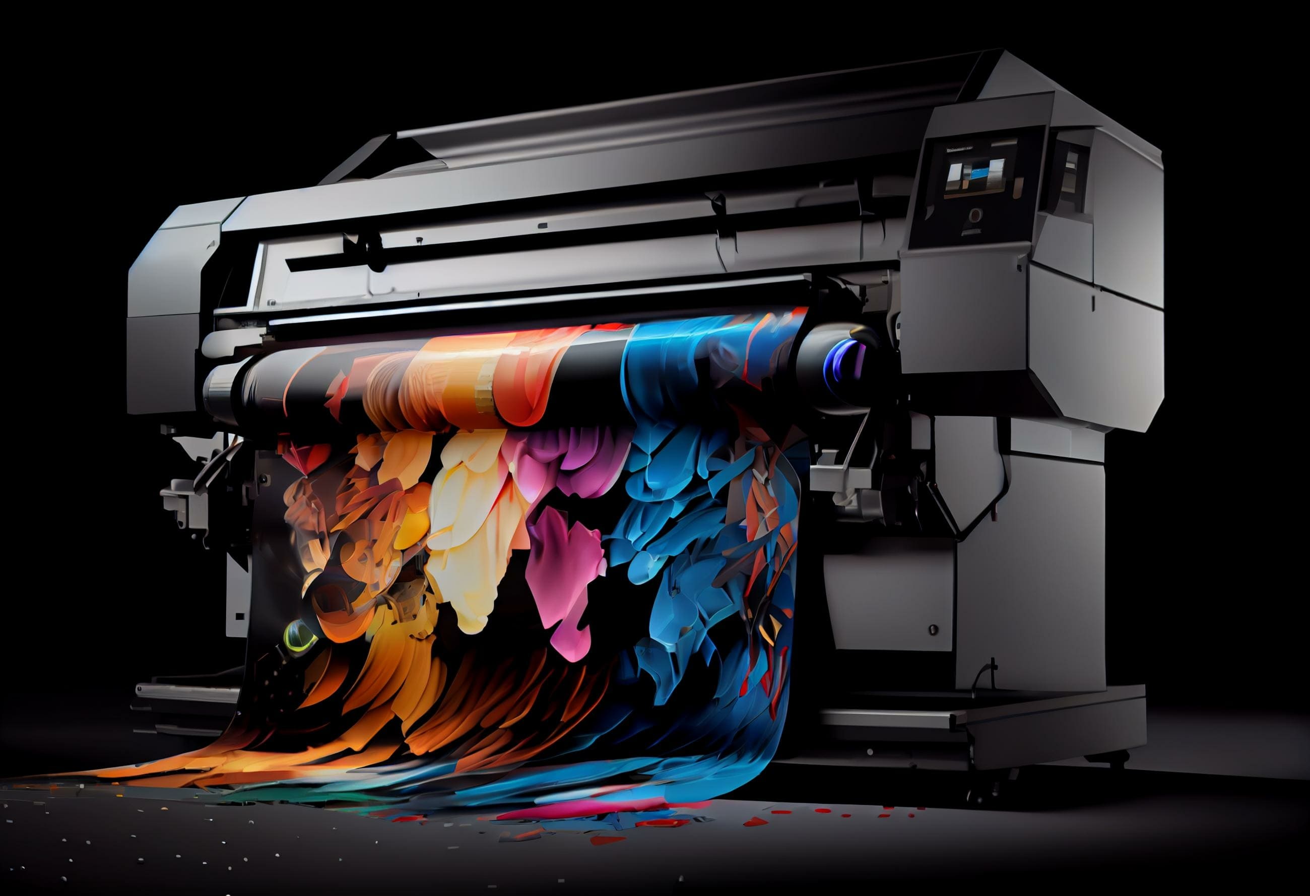 arge format printer in action at Low Cost Printing, efficiently producing high-quality, vibrant prints at affordable prices.